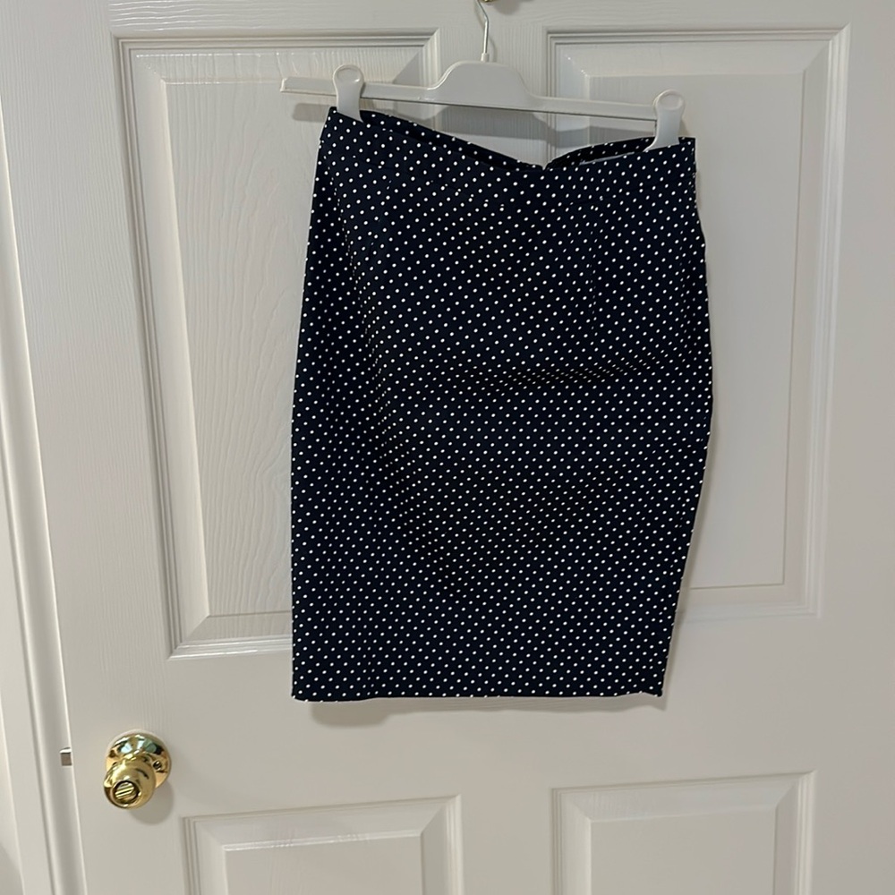 Polka dot pencil skirt